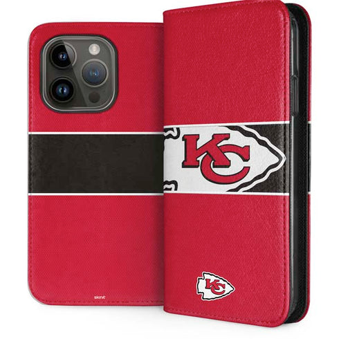 NFL Kansas City Chiefs Zone Block iPhone 15 Pro Folio Case